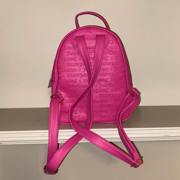 Juicy Couture Pink logo backpack with charm New with tag - Picture 3 of 6
